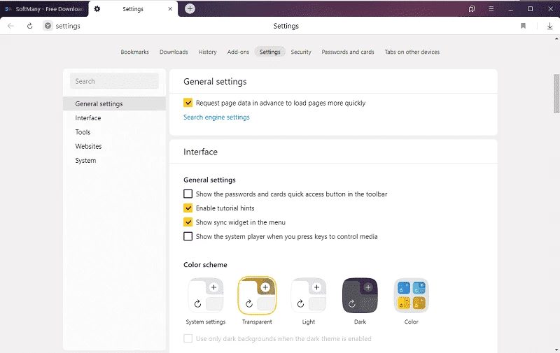 Yandex Browser — tangkapan layar 1